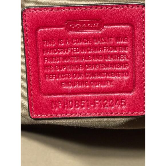 Coach Red Signature Gallery Tote Handbag Excellent Condition - Picture 8 of 13